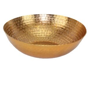 Pampa Bay hammered metal 12" x 5 bronze colored bowl Mexico